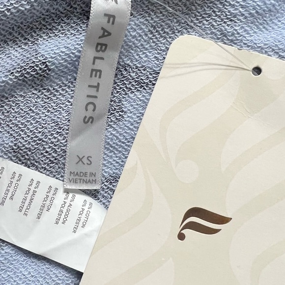 SOLD-NWT Fabletics Navy Blue Camo Zip Up Hoodie Sweatshirt - Picture 11 of 12